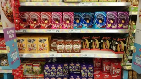 Asda Easter Promo - Shelves filled with Easter Eggs